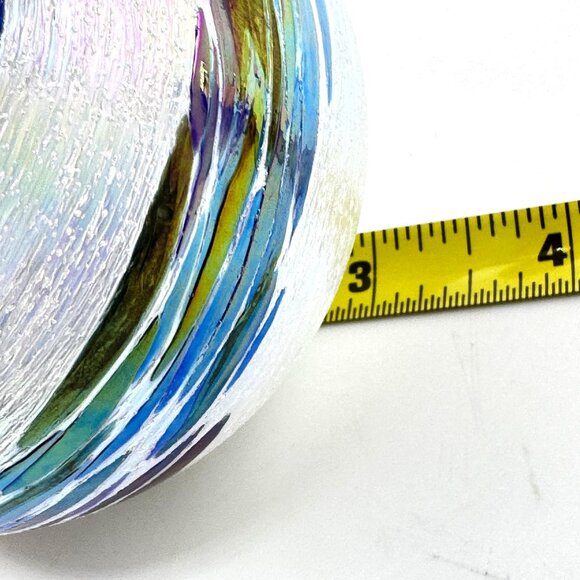 Hand-Blown Glass Eye Studio Art Glass Oil Lamp Glass Mt. St. Helens Ash 4 - Picture 3 of 16